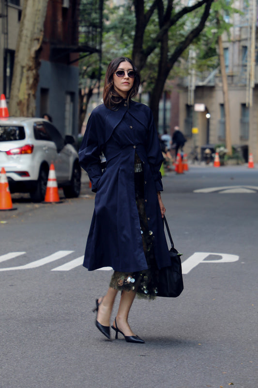 Navy Blue Coat With Timeless Style